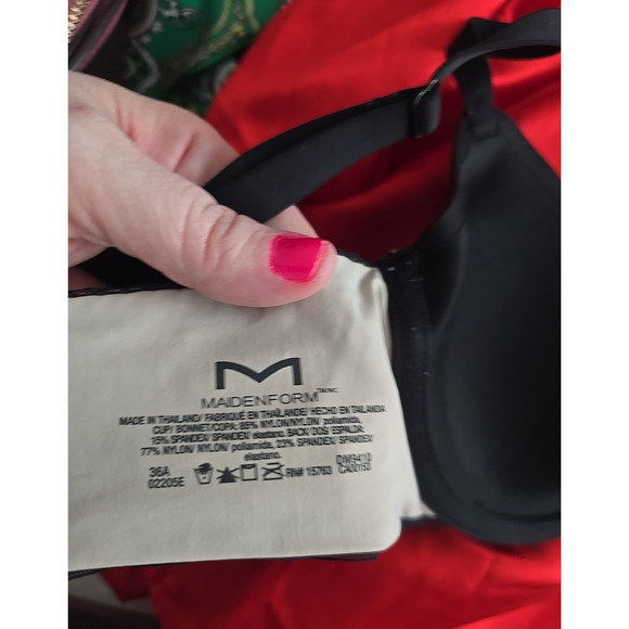 Maidenform Comfort Devotion Black Ultimate No Show Underwire T-Shirt Bra Sz 36A - Picture 5 of 5